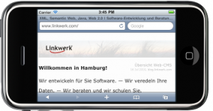 Die iPhone-optimierte Linkwerkseite